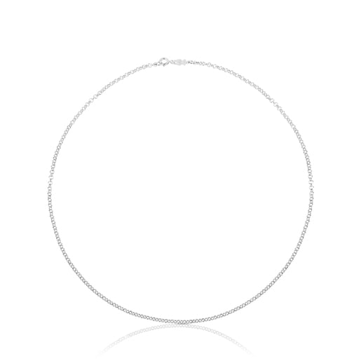 Gargantilla mediana de plata con anillas, 50 cm Chain