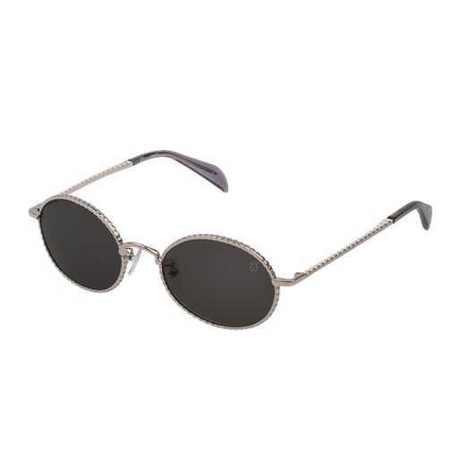 Sonnenbrille Oso Straight aus silberfarbenem Metall
