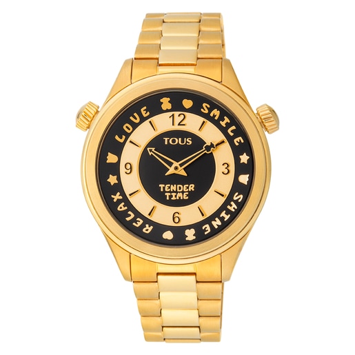 Tous Tender Time - Zegarek ze stali szlachetnej w kolorze żółtego złota
