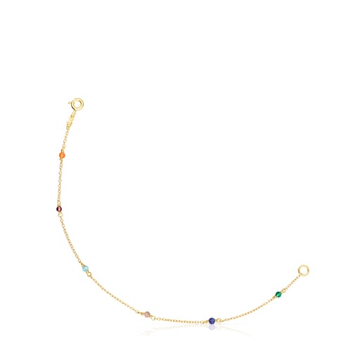 Pulsera Super Power con baño de oro 18 kt sobre plata con Gemas