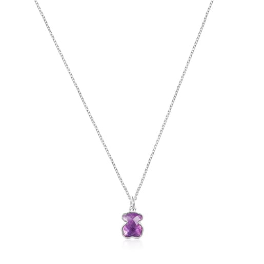 Icon Color necklace in silver and amethyst | TOUS