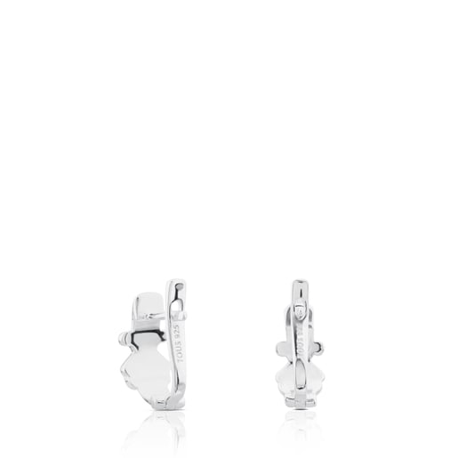 Silver TOUS Gen hoop Earrings Bear motif