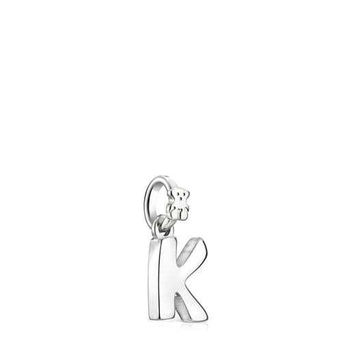 Colgante letra K de plata Alphabet