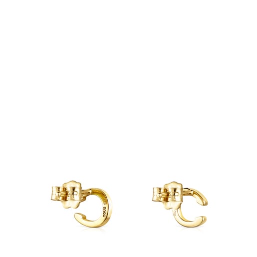 Gold TOUS Good Vibes horseshoe Earrings with Diamonds