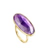 Gold Luz Ring with Amethyst