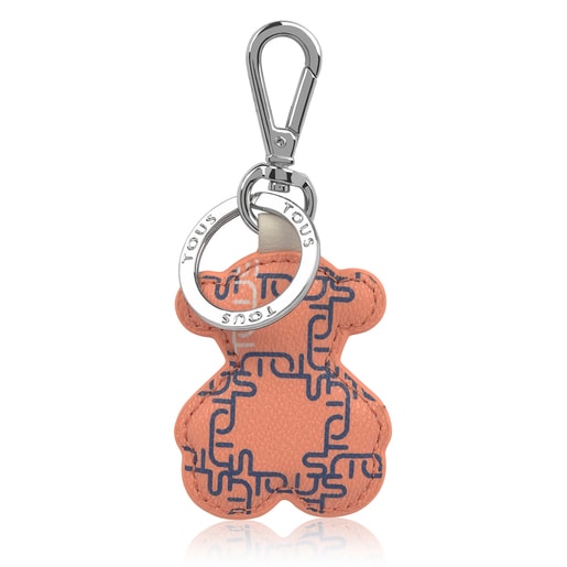 Porta-chaves Logogram Bear em cor de laranja