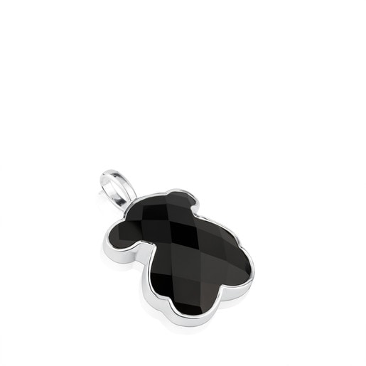 Silver TOUS Color Pendant with faceted onyx 3,3cm.