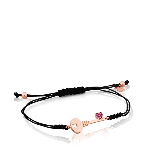 Pulsera San Valentín de plata vermeil rosa con | TOUS