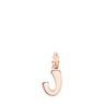 Colgante letra J con baño de oro rosa 18 kt sobre plata Alphabet