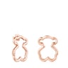 Medium Rose Vermeil Hold Bear Earrings