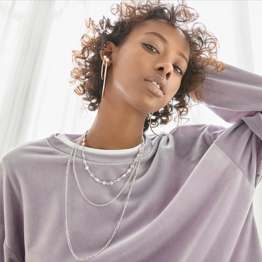 Silver tous store chain choker