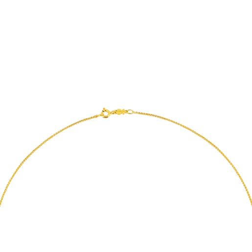Enge Halskette TOUS Chain aus Gold, 45 cm lang mit Kordel.