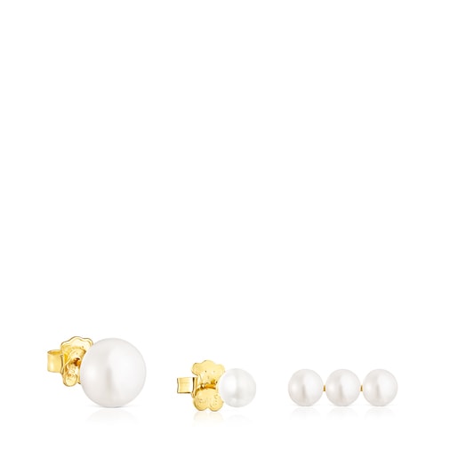 Ohrring-Set Gloss mit Perlen