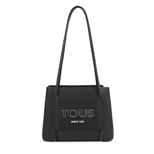 Sac city TOUS Empire grand en Cuir noir