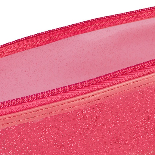 Medium coral colored Vinyl Kaos Shock Handbag