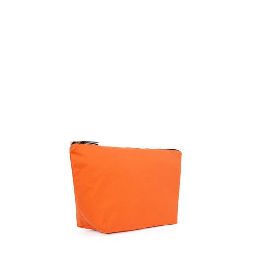 Kleine Tasche Kaos Shock aus Leinen in der Farbe Pink-Orange