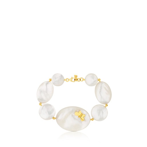 Gold Bera Butterfly Bracelet with Mother-of-Pearl