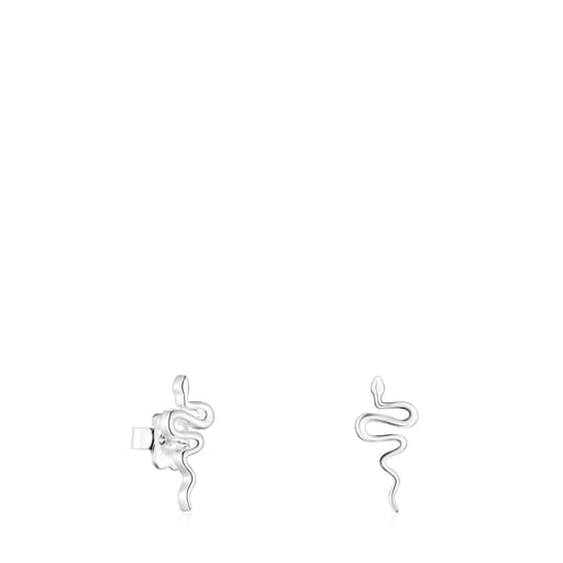 Silver Fragile Nature snake Earrings