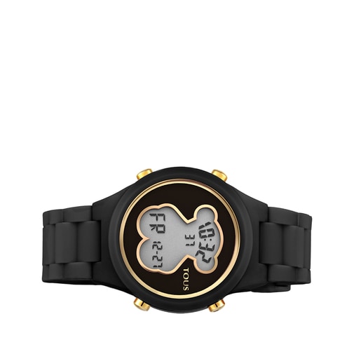 Polycarbonate D-Bear Watch with black silicone strap