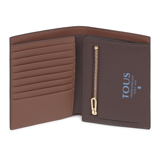 محفظة TOUS Essential صغيرة باللونين البيج والبني