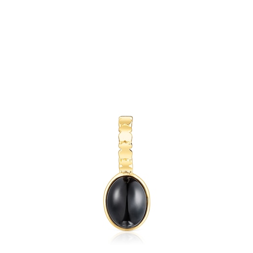 Silver Vermeil Straight Pendant with Onyx | TOUS