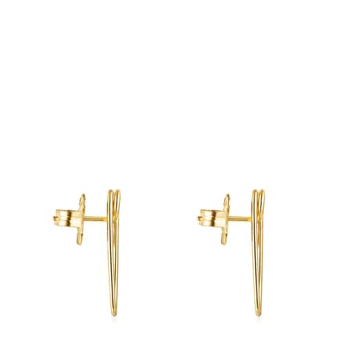 Silver Vermeil TOUS Good Vibes clip Earrings