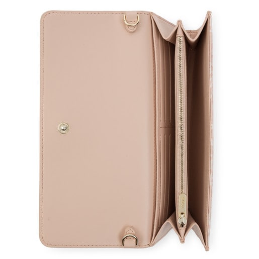 Πορτοφόλι μεγάλου μεγέθους Kaos Mini από Καραβόπανο σε ροζ χρώμα 