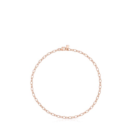 Turmellera rombe amb bany d'or rosa 18 kt sobre plata TOUS Chain