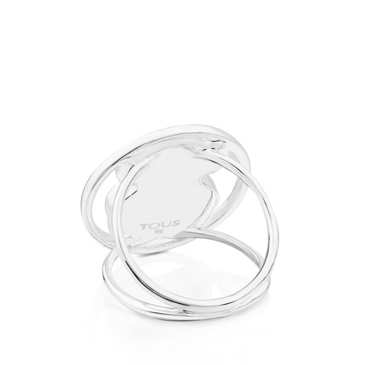 Anillo camille de plata con cuarzo rosa hotsell