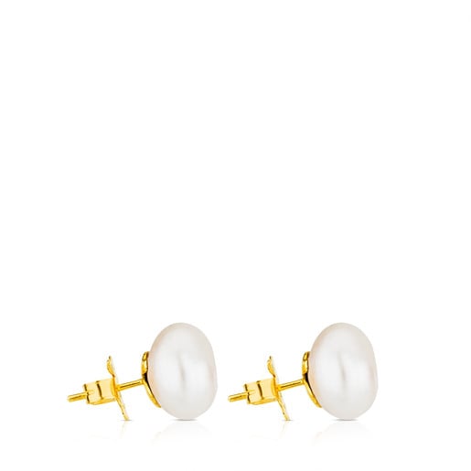 Gold TOUS Pearls Earrings