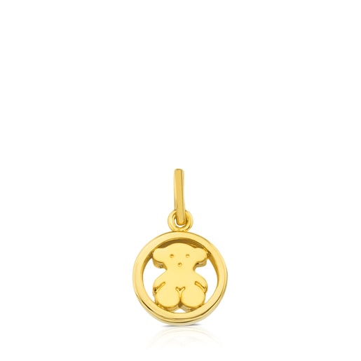 Camille Pendant in Gold with little Bear motif