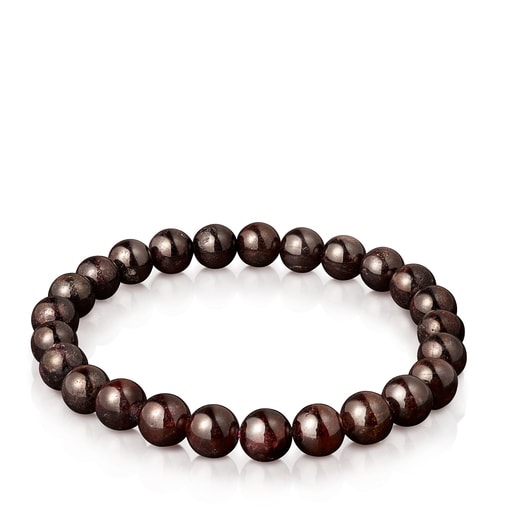 Garnet and Silver Color Bracelet