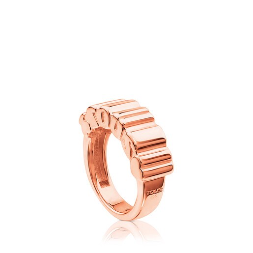 Pink Vermeil Silver View Ring