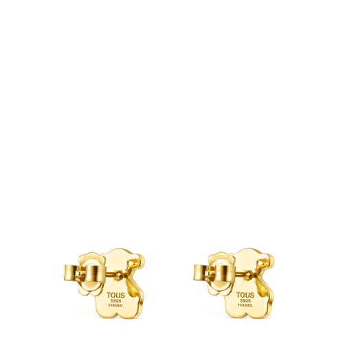 Ohrringe Minifiore aus Vermeil-Gold und Muranoglas