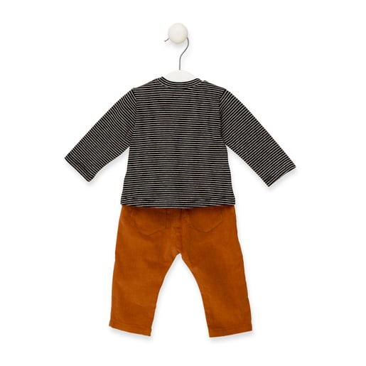 Conjunto camiseta y pantalón Print Gris