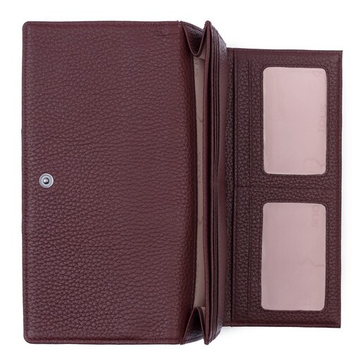 Medium burgundy Leather Alfa Wallet