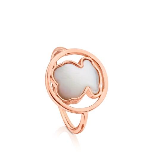 Rose Vermeil Silver Camille Ring with Mother-of-Pearl | TOUS