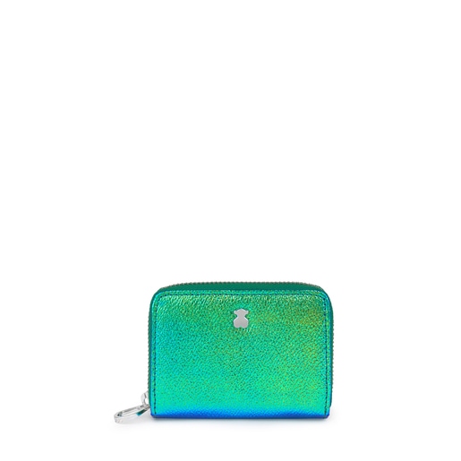 Porte-monnaie Dorp Moyen Iridescent Vert