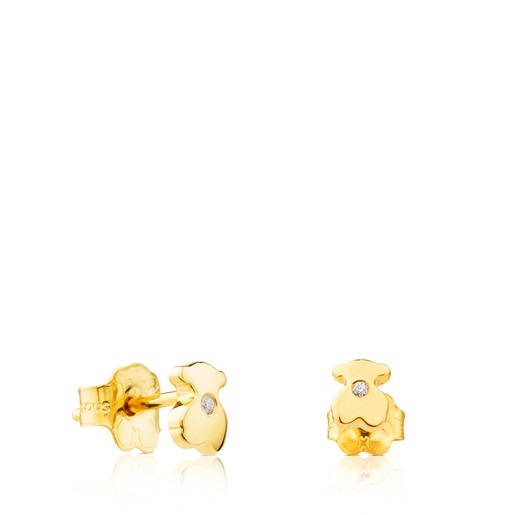Gold Somni Earrings with Diamond