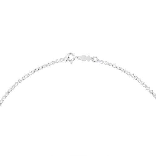 Enge Halskette TOUS Chain aus Silber, 40 cm lang mit runden Gliedern.