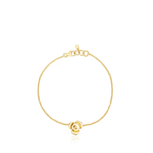 Pulsera Fragile Nature de oro y diamantes