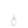 Alphabet letter C pendant in silver