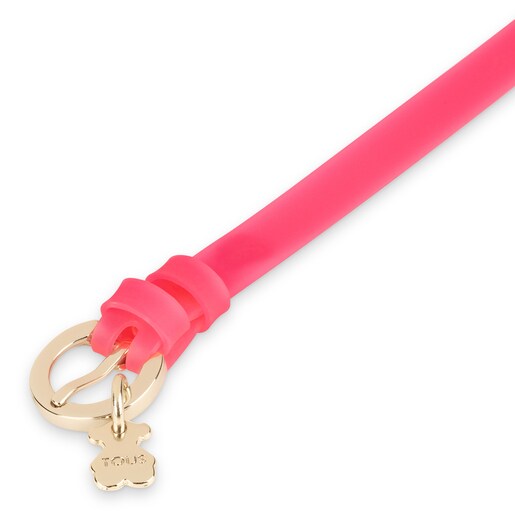 Pink Rubber double bracelet