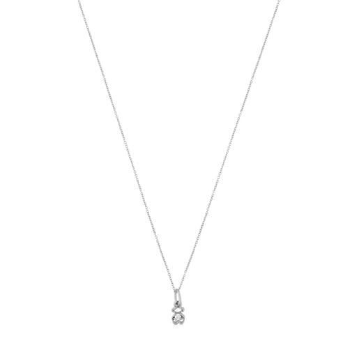 White Gold Silueta Necklace with Diamonds | TOUS