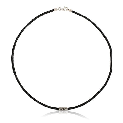Silver Papa Forever Choker with Silicone