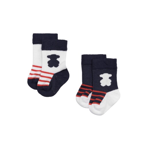 Conjunto peúgas combinadas Sweet Socks Cor Azul Marinha