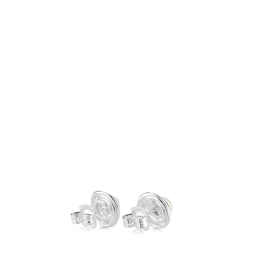 Silver Niu Earrings with Pearl