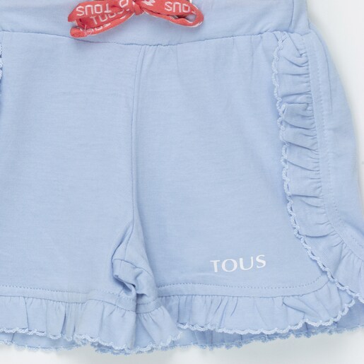 Short de niña Casual rayado Azul Celeste