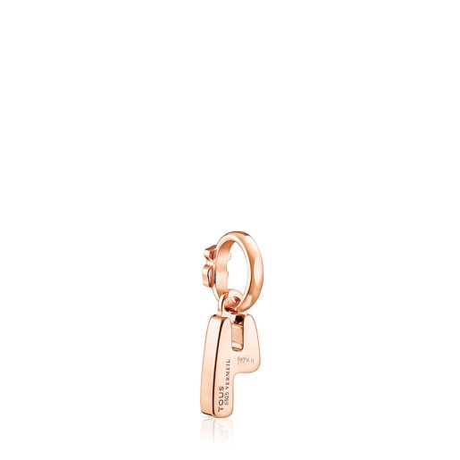 Colgante número 4 con baño de oro rosa 18 kt sobre plata Numbers