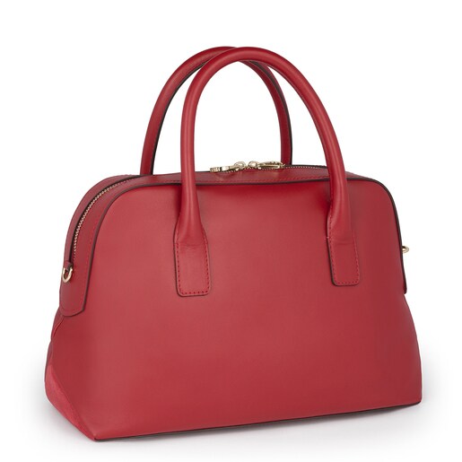 Red Leather Zafiro Bowling bag